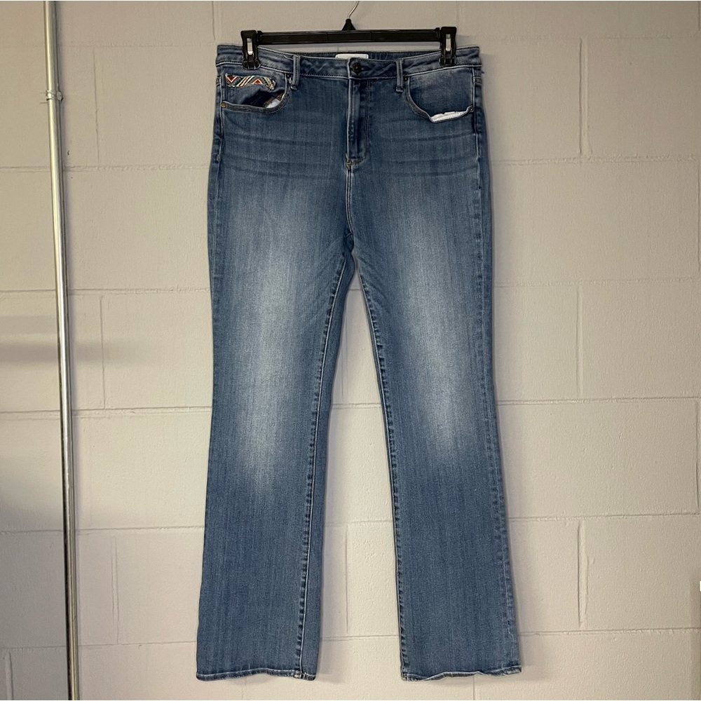 DRIFTWOOD Kelly Aztec Embroidered Bootcut Jeans || size 33